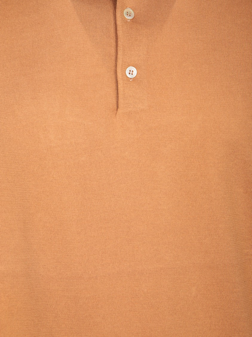 Dell'oglio Brown Polo With Classic Collar