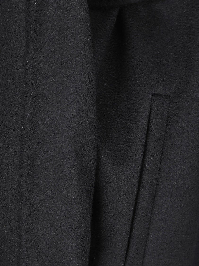 Max Mara Short Black Coat With Tailored Fit