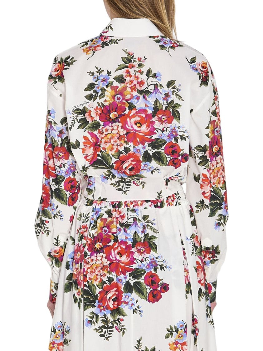 Dolce & Gabbana Floral Print Cotton Shirt