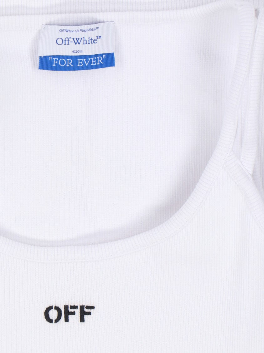 Off-White Logo Midi Dress – White