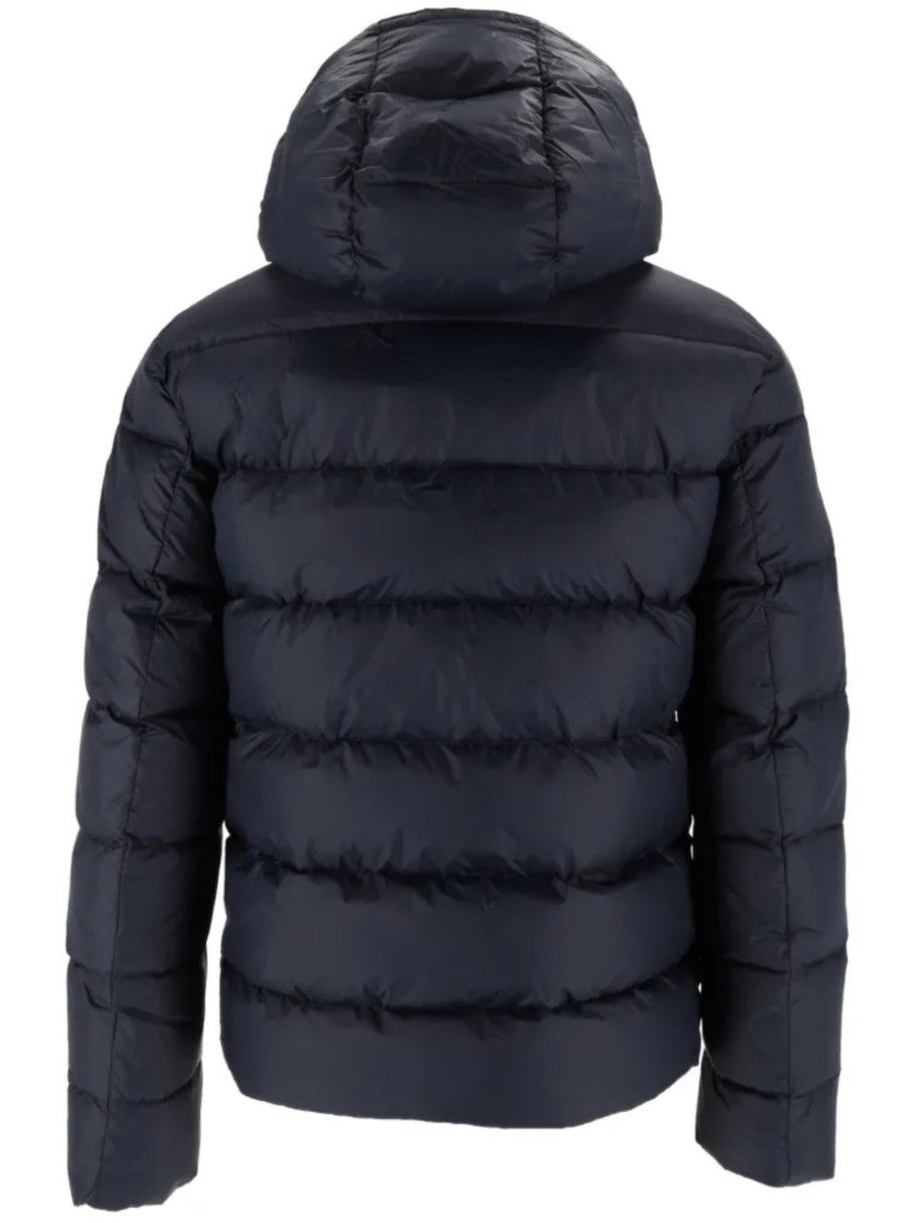 Fay Padded Down Jacket With Horizontal Quilting And Hood