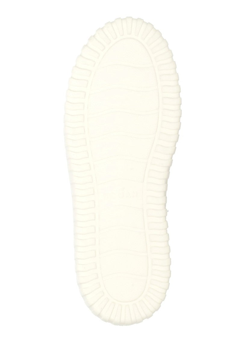 Hogan Ivory H-Stripes Leather Sneakers