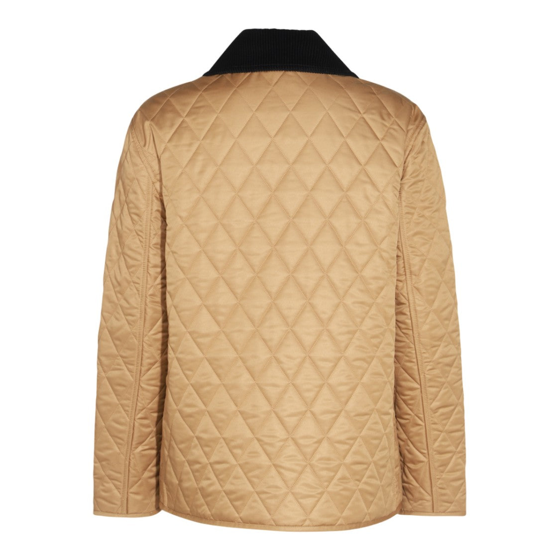 Burberry Diamond-Patterned Brown Quilted Jacket