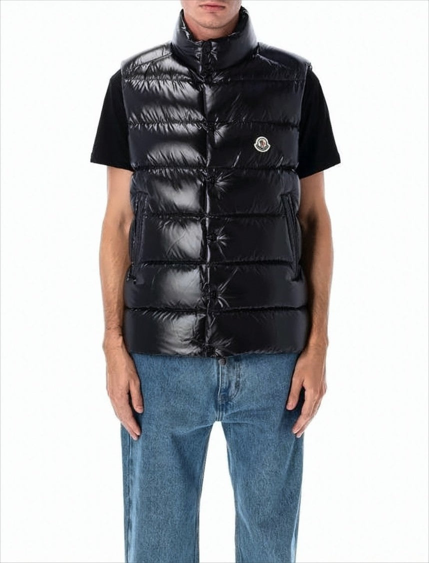 Moncler Quilted Puffer Vest With High Collar