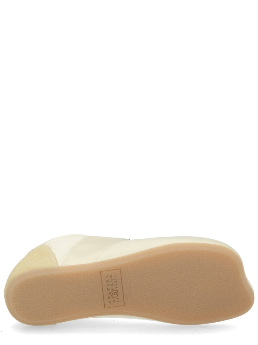 Mm6 By Maison Margiela Satin-Like Suede Heel Patch Sneakers