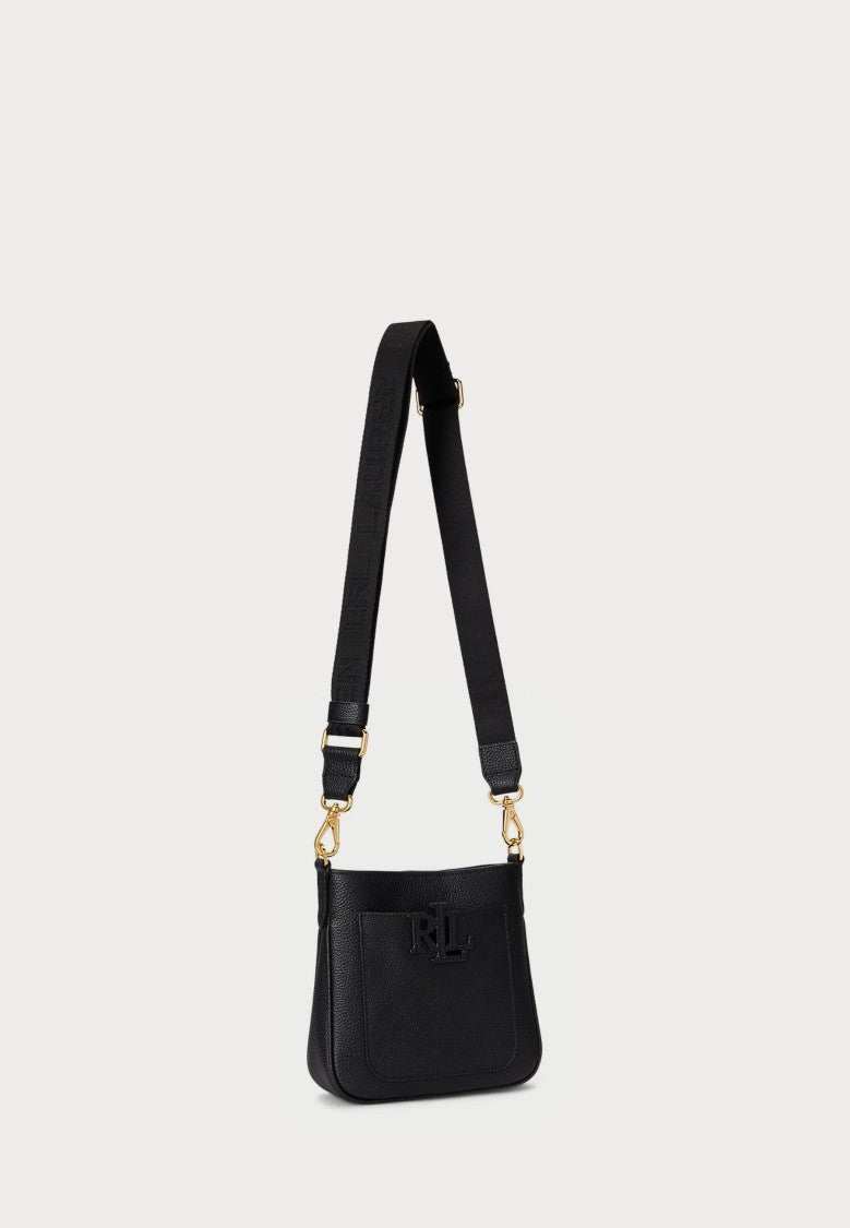 Lauren Ralph Lauren Black Cmryn Small Rattan Crossbody Bag