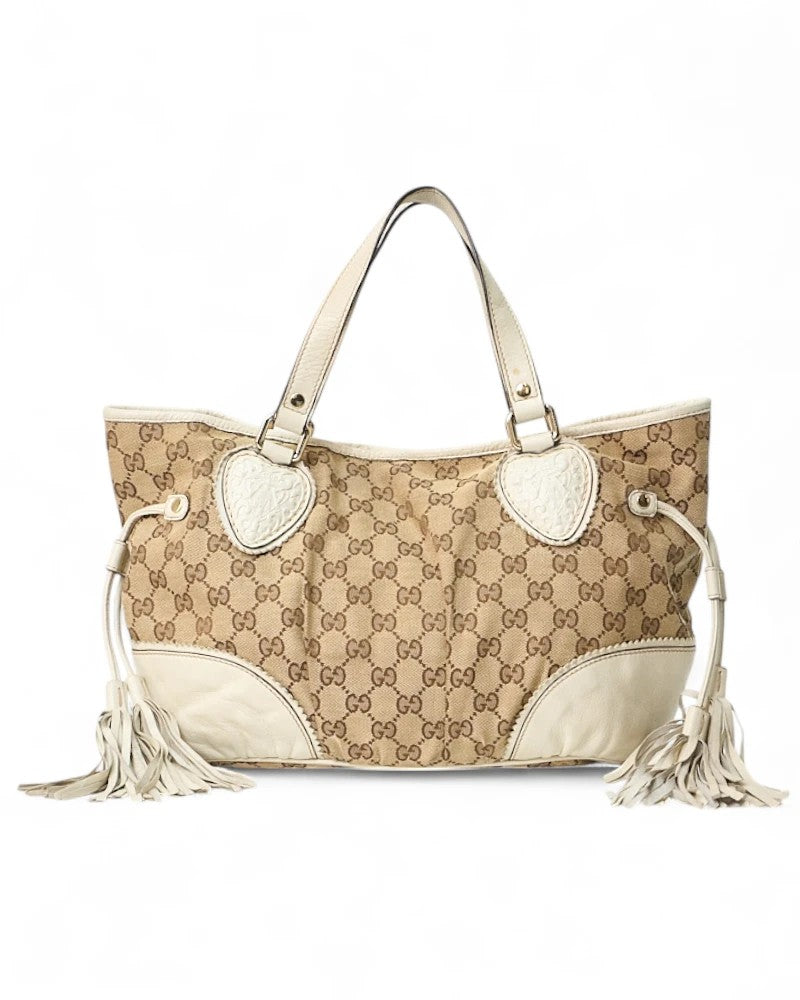 Gucci Tribeca Gg Supreme White Shopper