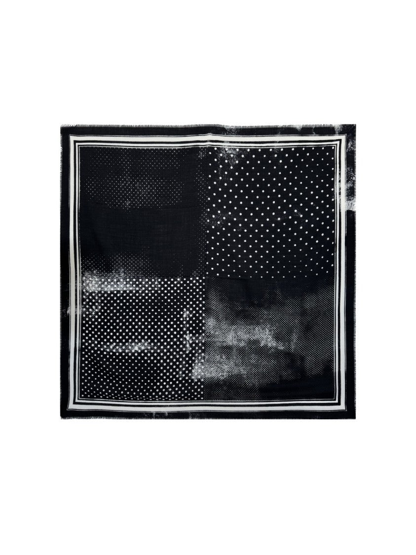 Destin Jil Quadra Polka Dot Scarf – Black