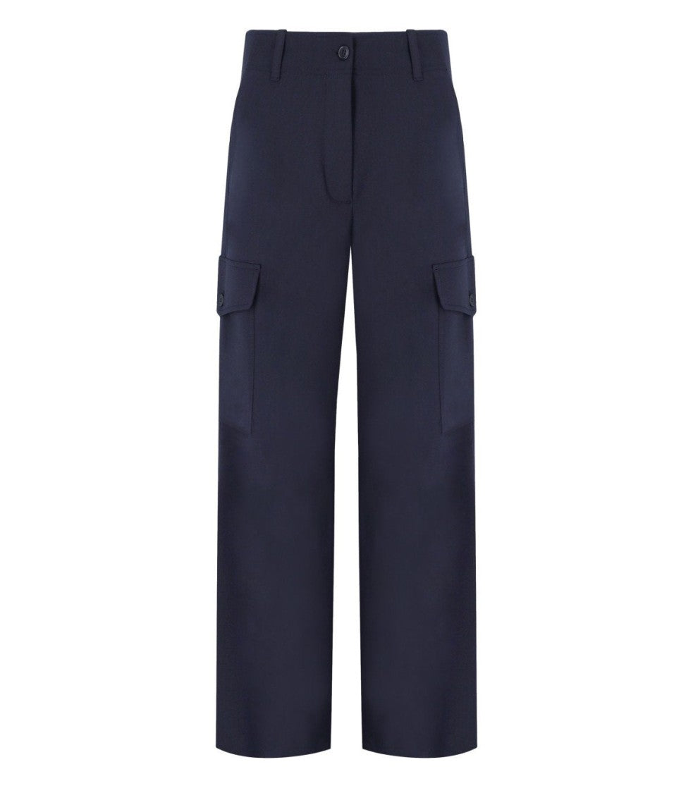 Max Mara Hidalgo Blue Cargo Pants