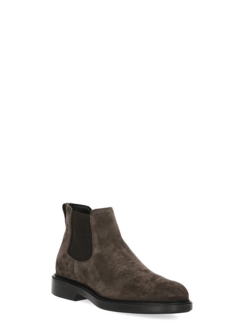 Hogan Brown Suede Slip-On Boots