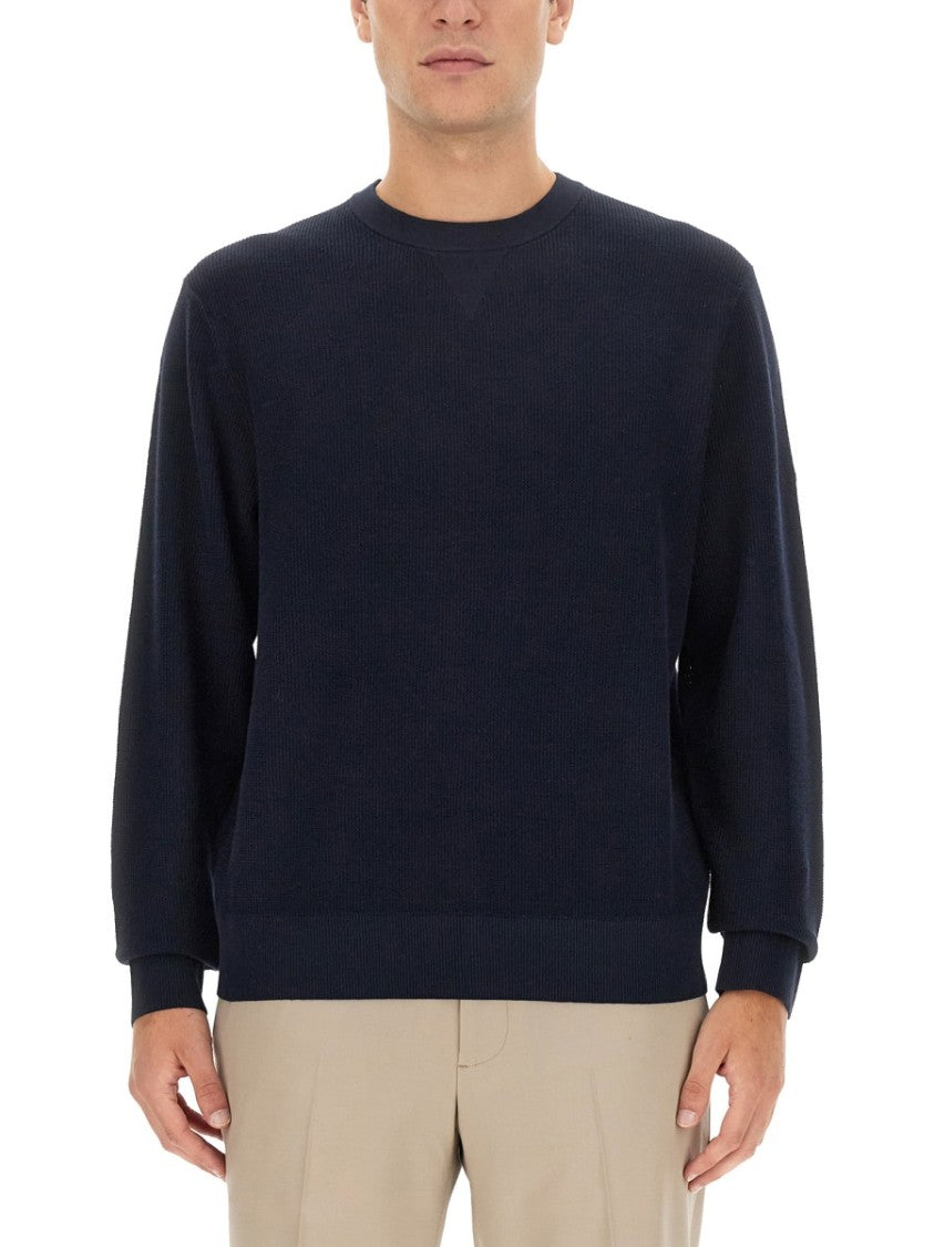 Theory Blue Cotton Jersey Sweater