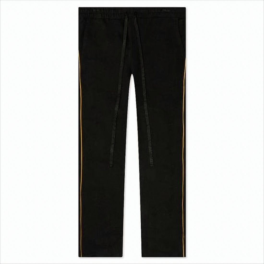 Rhude Straight-Leg Pants With Subtle Yellow Stripe