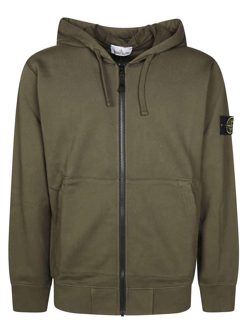 Stone Island Relaxed Fit Zip-Up Hoodie