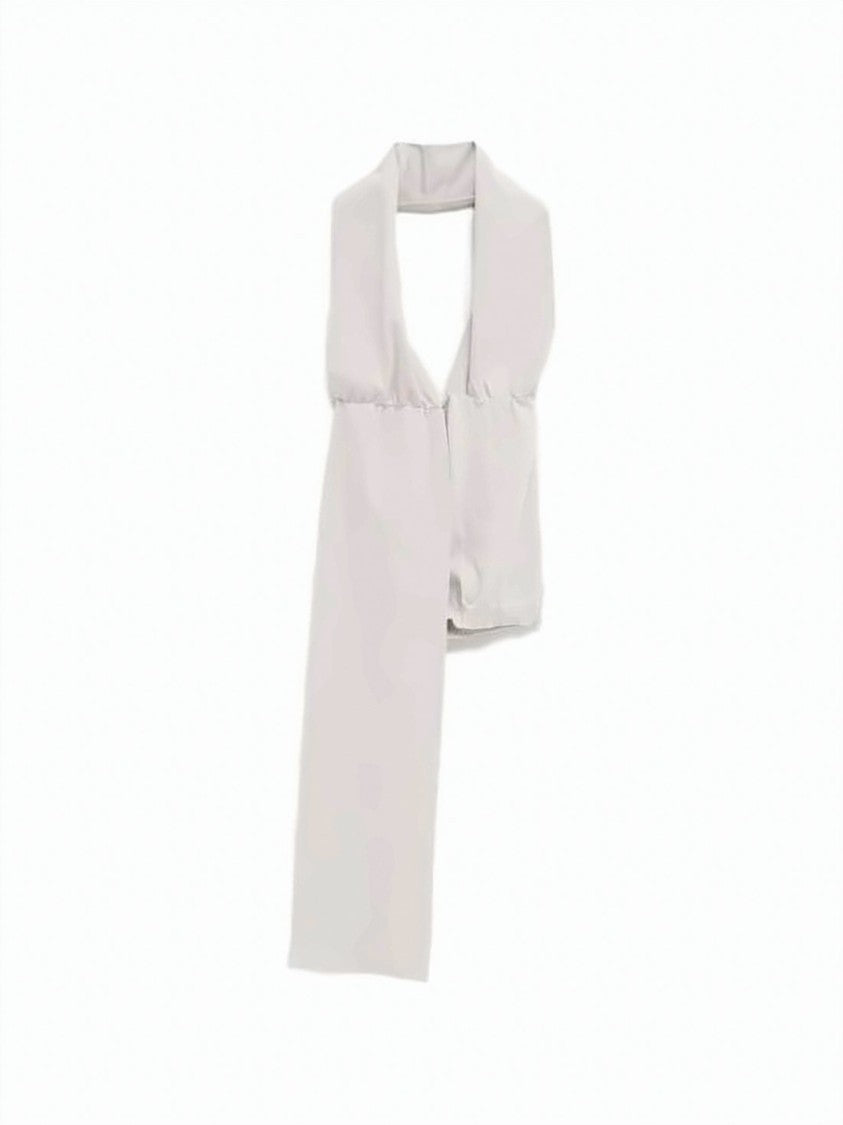 Paloma Wool Asymmetrical Sleeveless Top With Deep V-Neckline