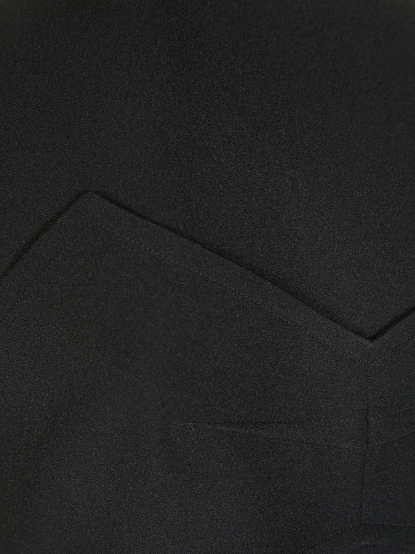 Sportmax Sleeveless Black Evening Dress With Keyhole Back