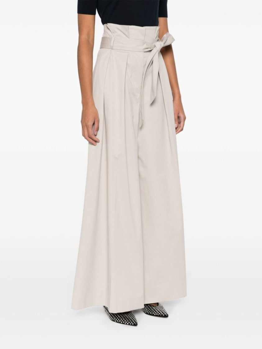 Moschino Wide-Leg Sand Beige Trousers