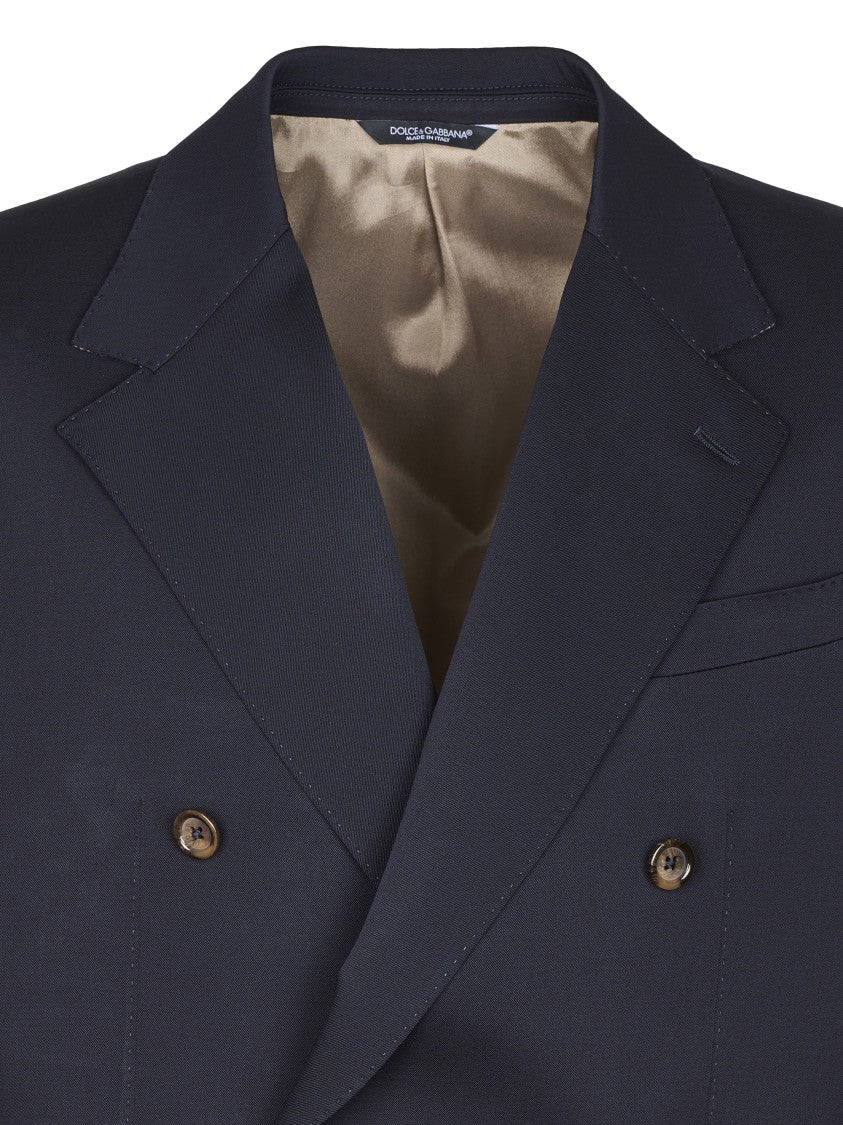 Dolce & Gabbana Double-Breasted Blazer With Wide Lapels And Structured Silhouette