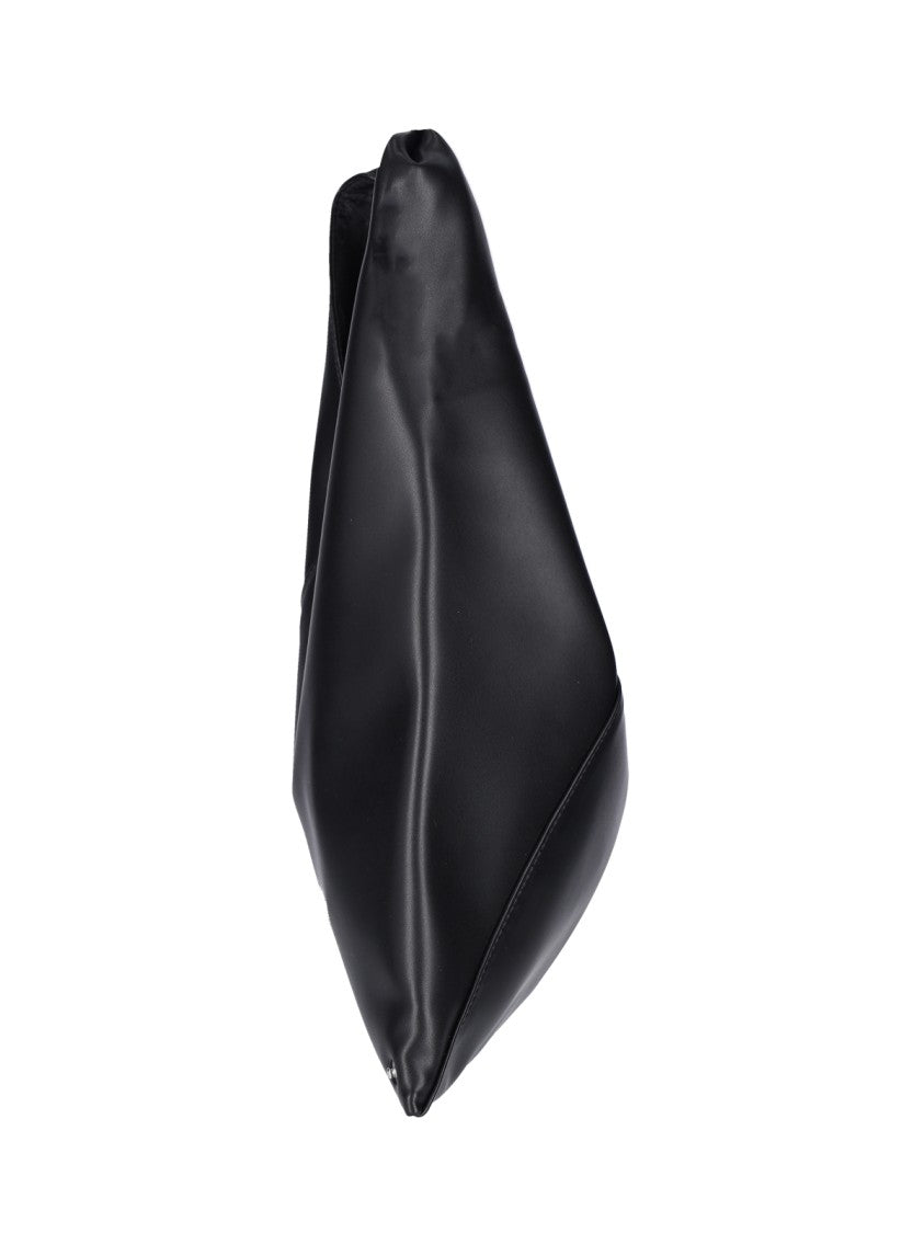 Mm6 By Maison Margiela Black Faux Leather Small "Japanese" Tote Bag