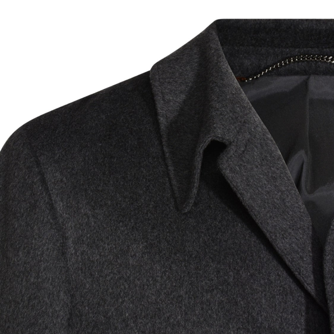 Canali Classic Tailored Long Coat With Structured Collar