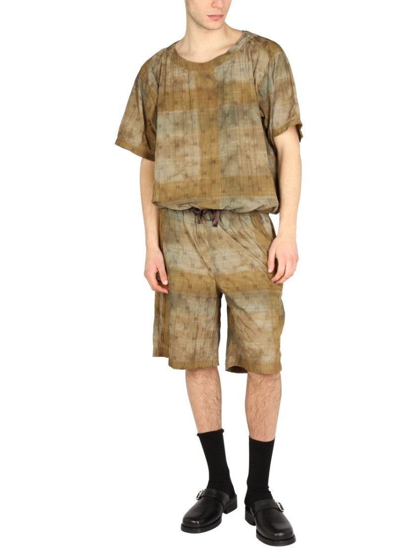 Needles Earthy Checkered Bermuda Shorts