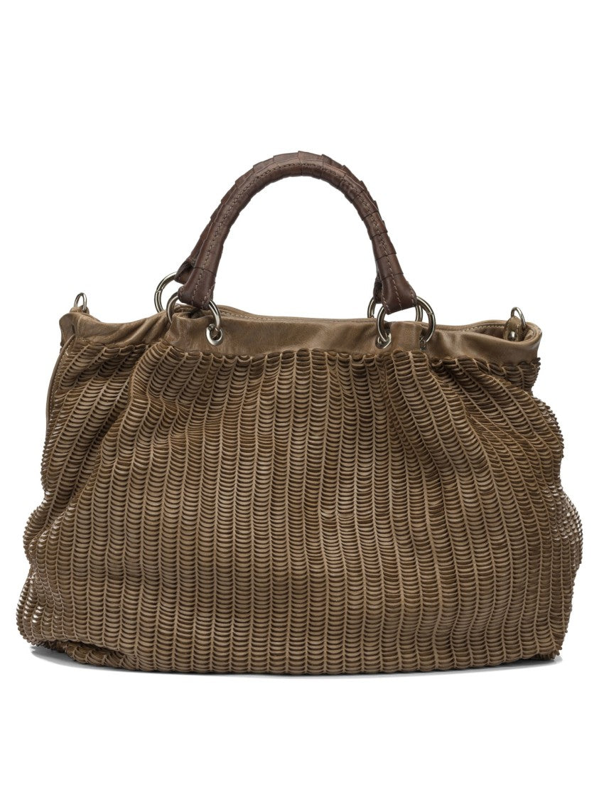 Giancarlo Nevola Spacious Textured Leather Handbag With Versatile Carrying Options