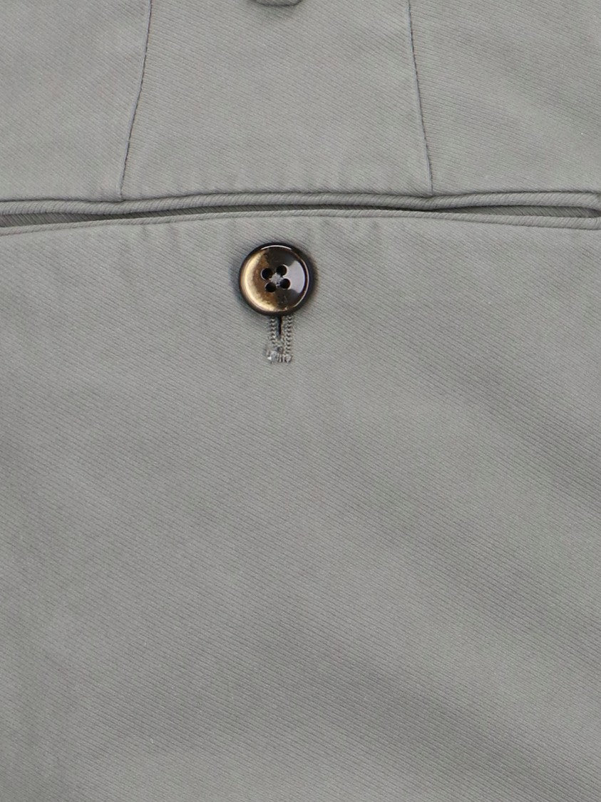 Pt Torino Slim-Fit Grey Cotton Blend Trousers
