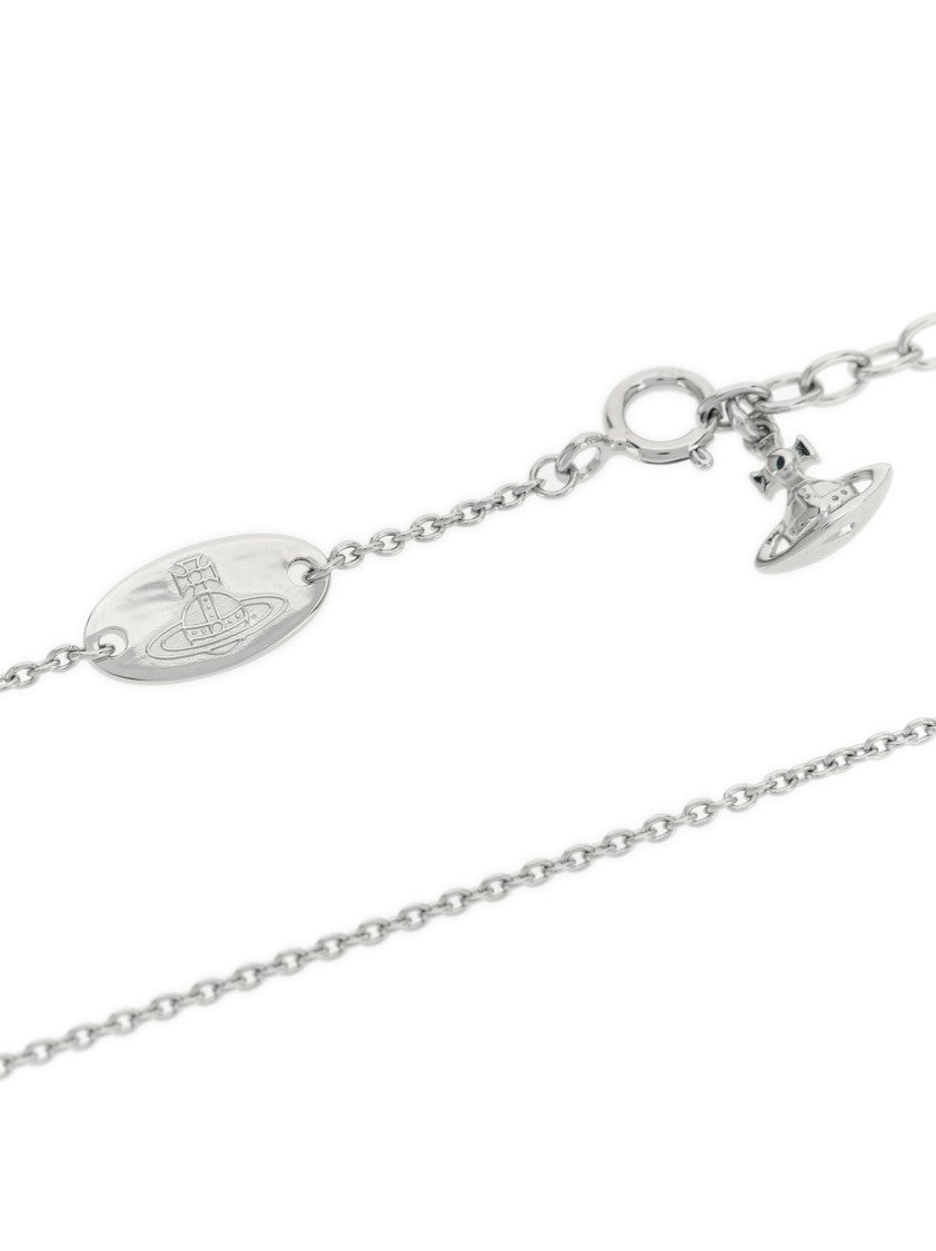 Vivienne Westwood 'Ofelia' Silver-Plated Crystal Necklace