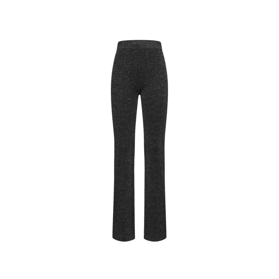 Gcds Black Viscose And Lurex Pants