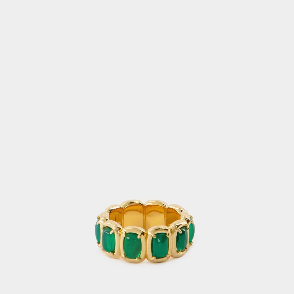 Ivi Toy Ring - Green Onyx - Or