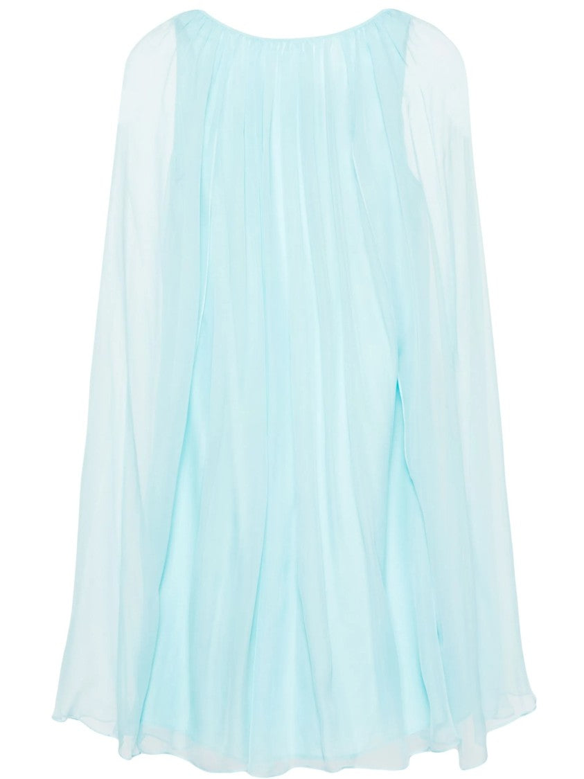 Max Mara Ethereal Flowing Dress With Gathered Neckline