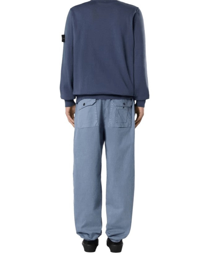 Stone Organic Cotton Sweatshirt With Distinctive Badge