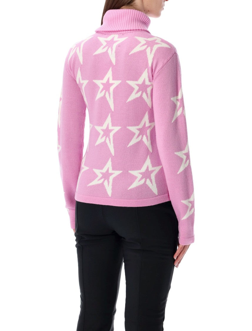 Perfect Moment Merino Wool Star Dust Pink Sweater