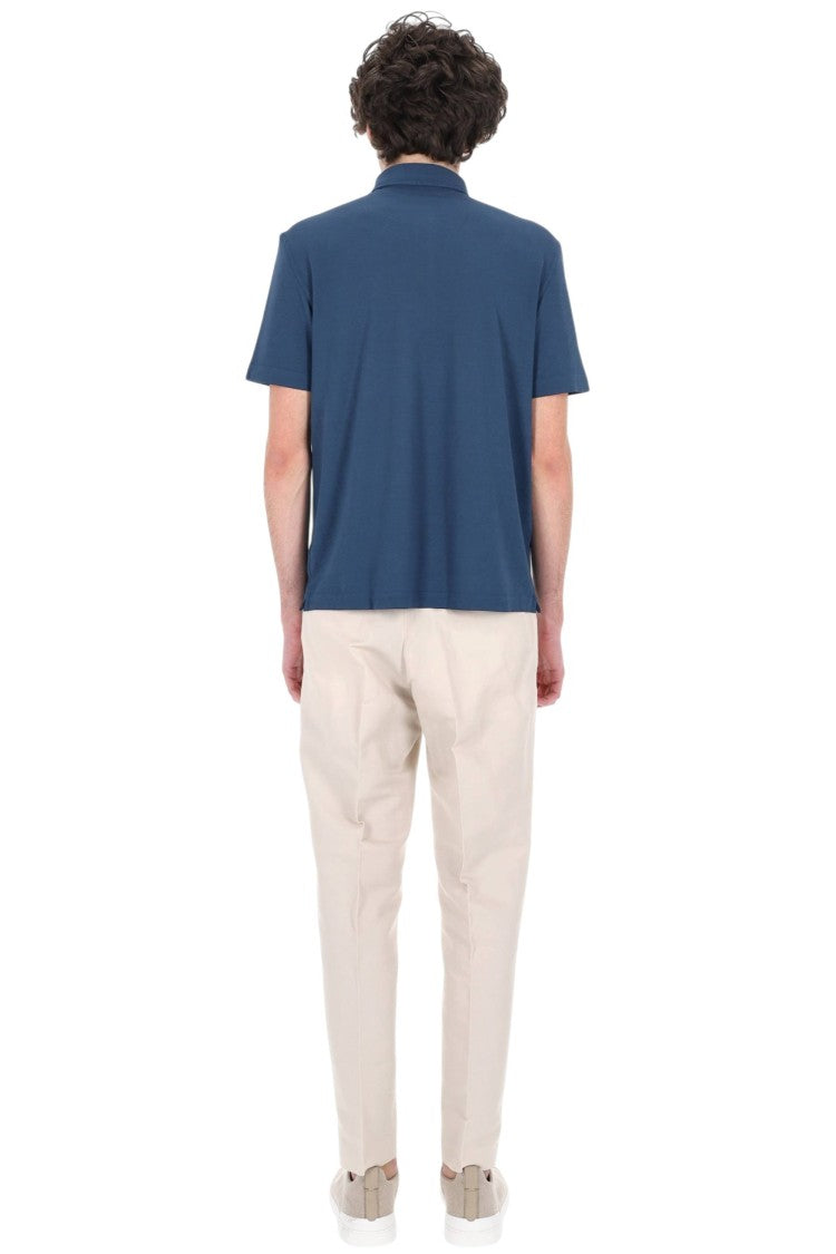 Drumohr Ice Cotton Pure Cotton Polo Shirt