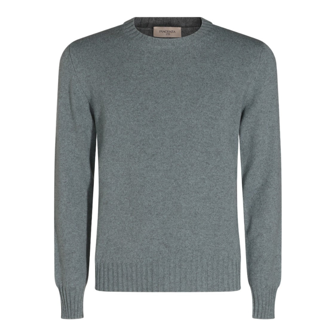Piacenza Cashmere Fine Knit Ribbed Crewneck Sweater