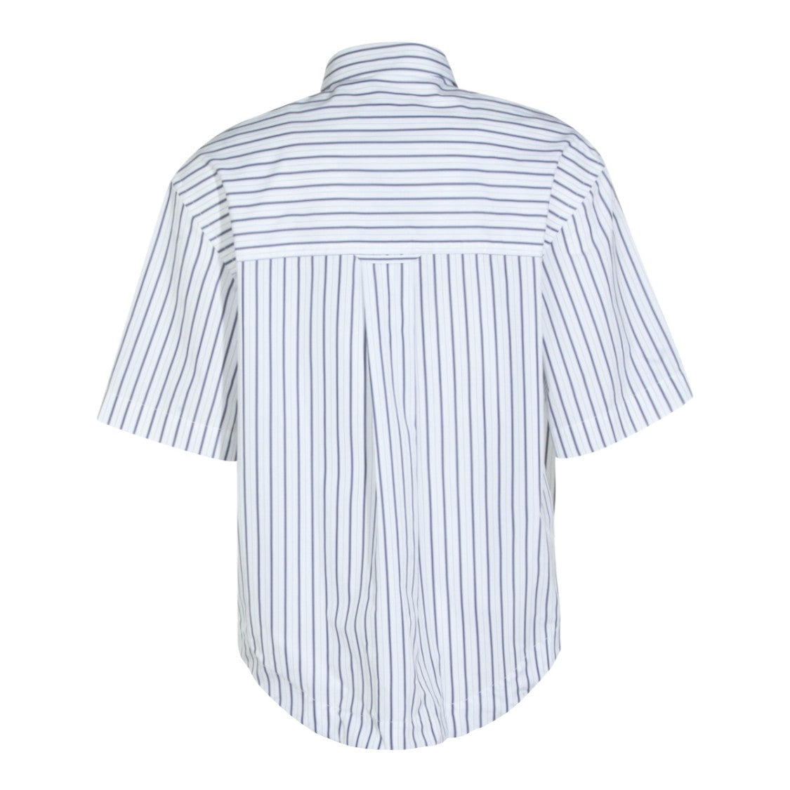 Ami Paris White Cotton Short Sleeves Casual Shirt