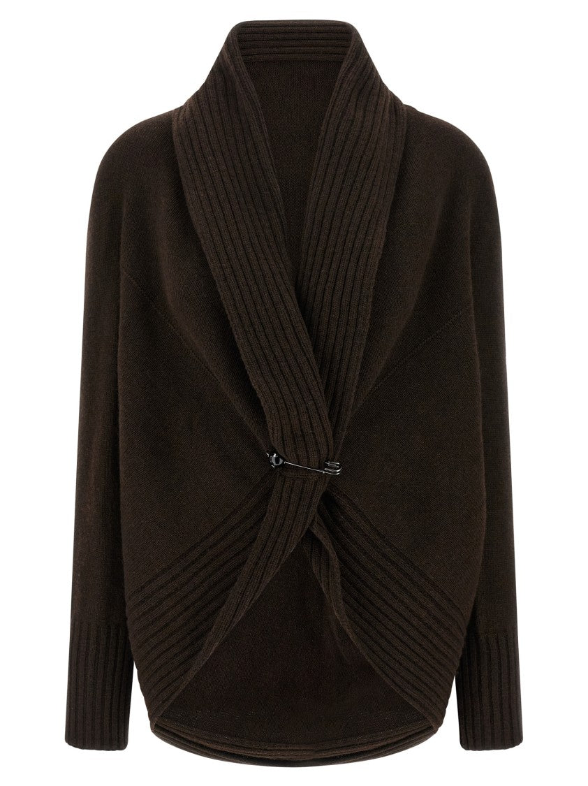 Alberta Ferretti Merino Silk Cashmere Blend Cardigan