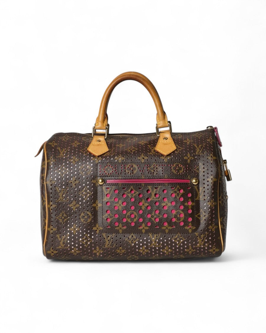 Louis Vuitton Speedy 30 Monogram Perforated Fucsia
