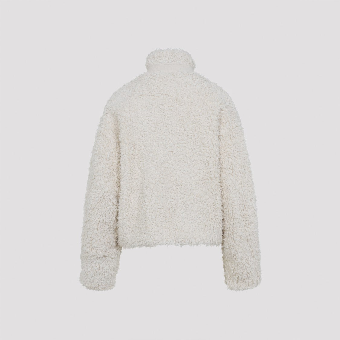 Jil Sander Textured White Jacket With High Collar