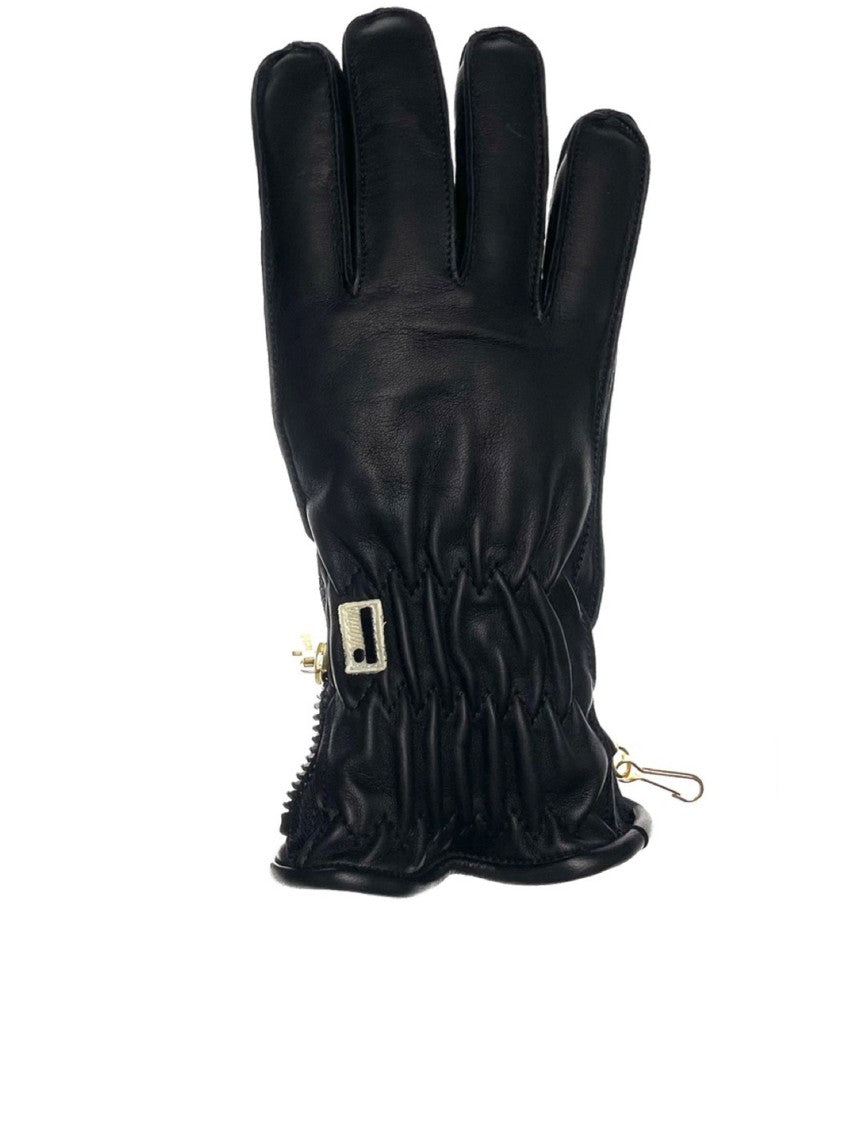 Restelli Black Nappa Agnello Leather Gloves