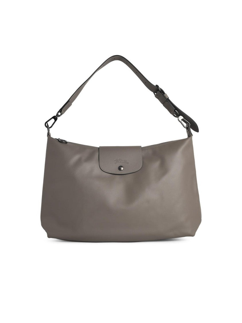 Longchamp 'Xl Le Pliage Xtra' Dove Grey Leather Hobo Bag