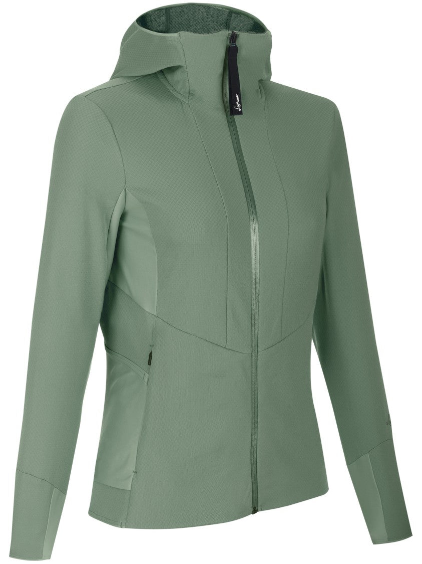 Lamunt Green Violet Full Zip Fitted Hoodie