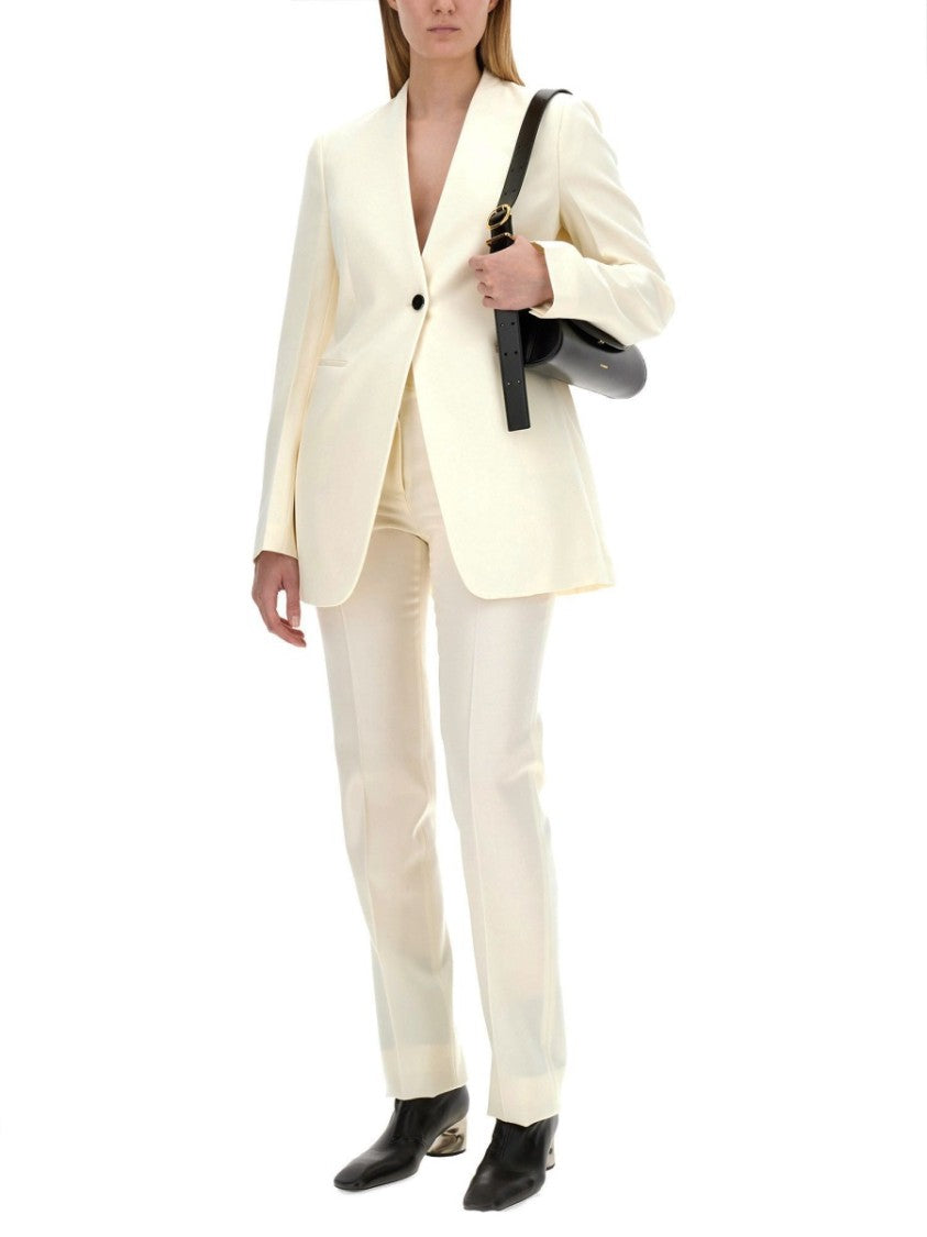 Jil Sander Tailored Wool Pants With Classic Waistband