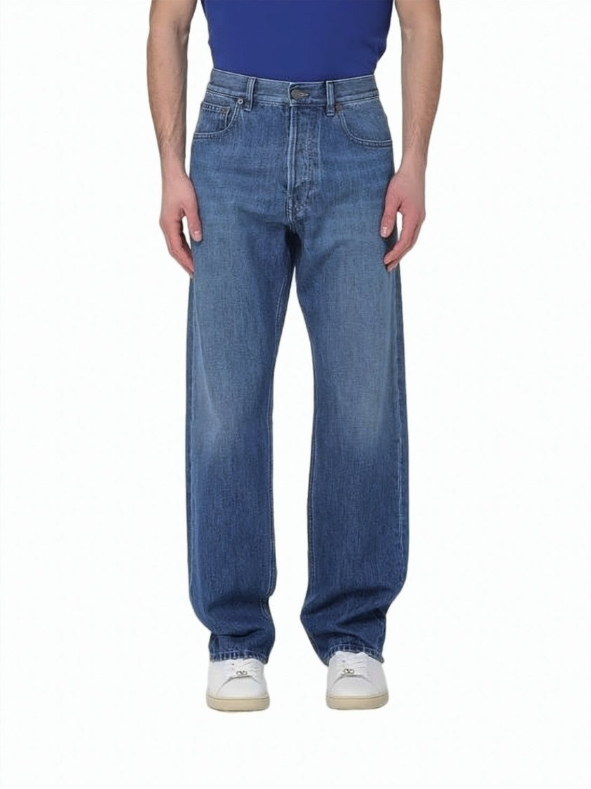 Valentino Garavani Straight-Leg Denim Pants With Mid-Rise Waist And Classic Five-Pocket Design