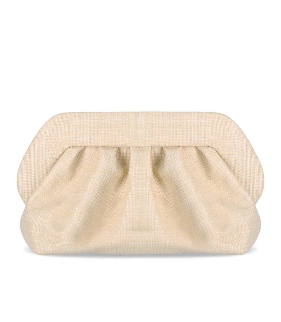 Themoirè Bios Paper Fringe Butter Clutch Bag