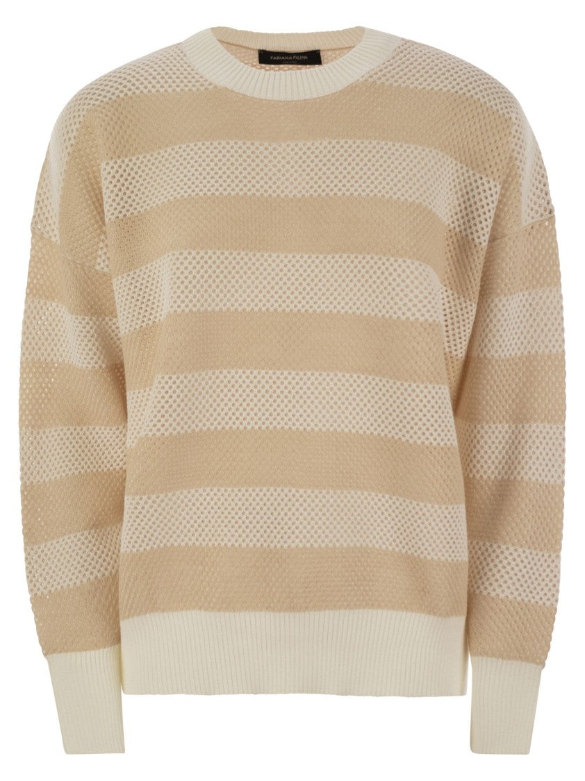 Fabiana Filippi Crew-Neck Sweater In Wool And Cotton