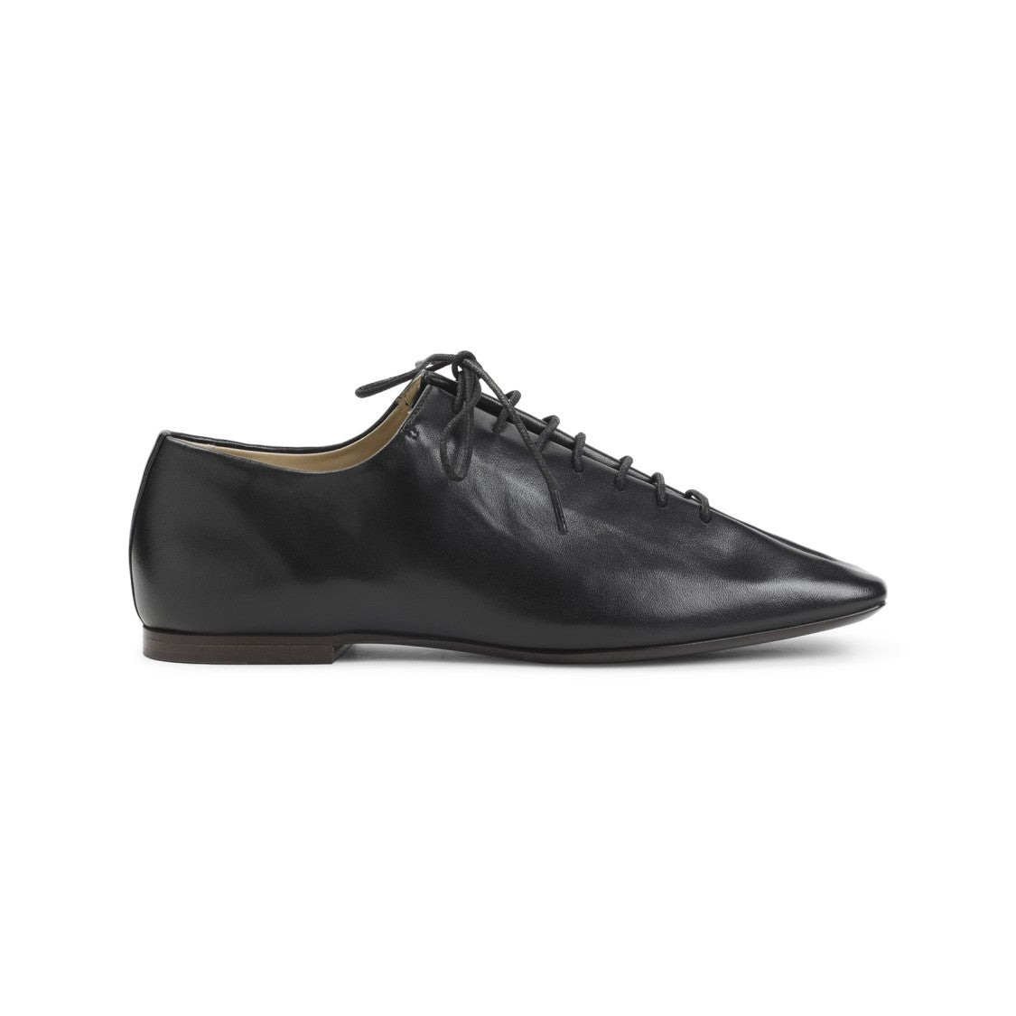 Lemaire Souris Flat Classic Black Leather Derbies