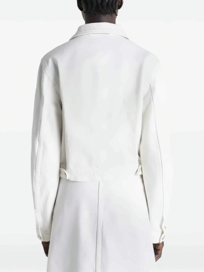 Lemaire Cropped Boxy Jacket With Classic Collar
