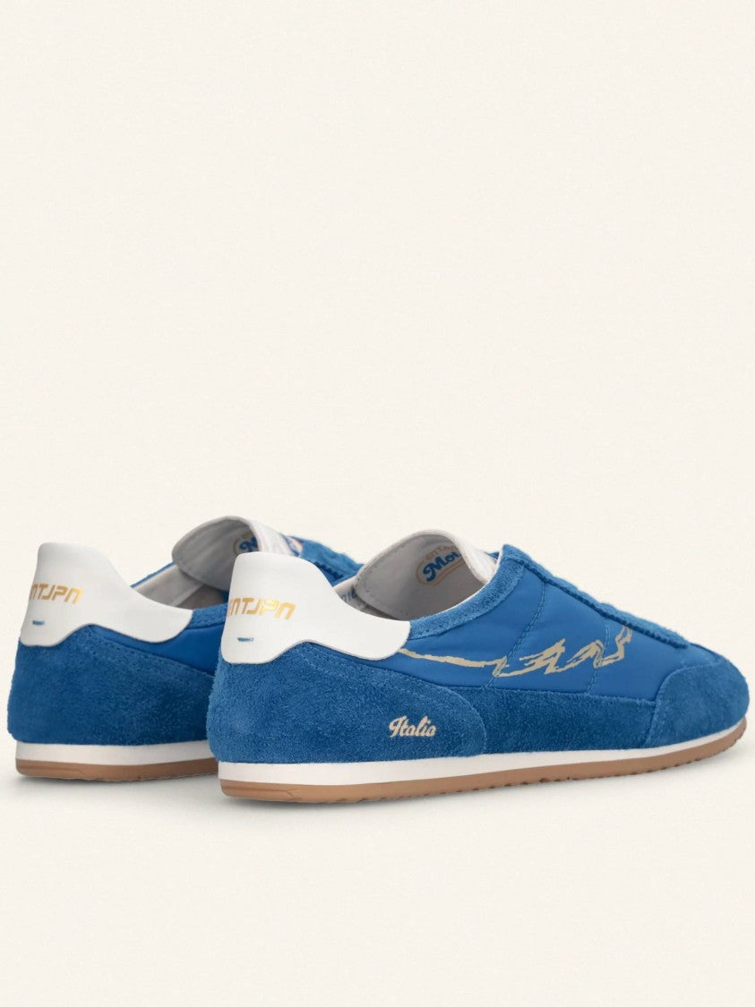 Enterprise Japan Vibrant Blue Mondialito 01 Suede Sneakers