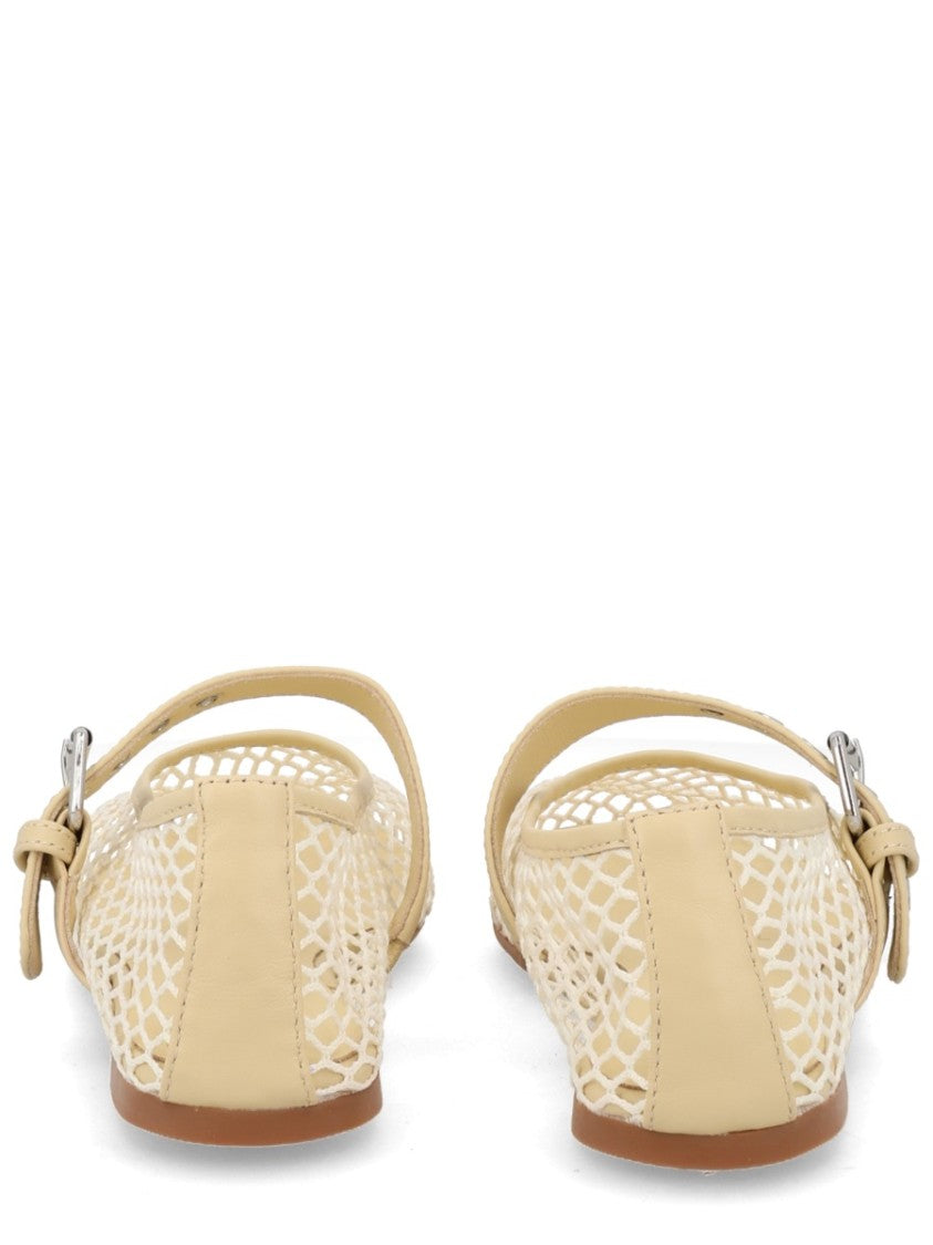 Senso Mesh Transparent Silver Buckle Flats