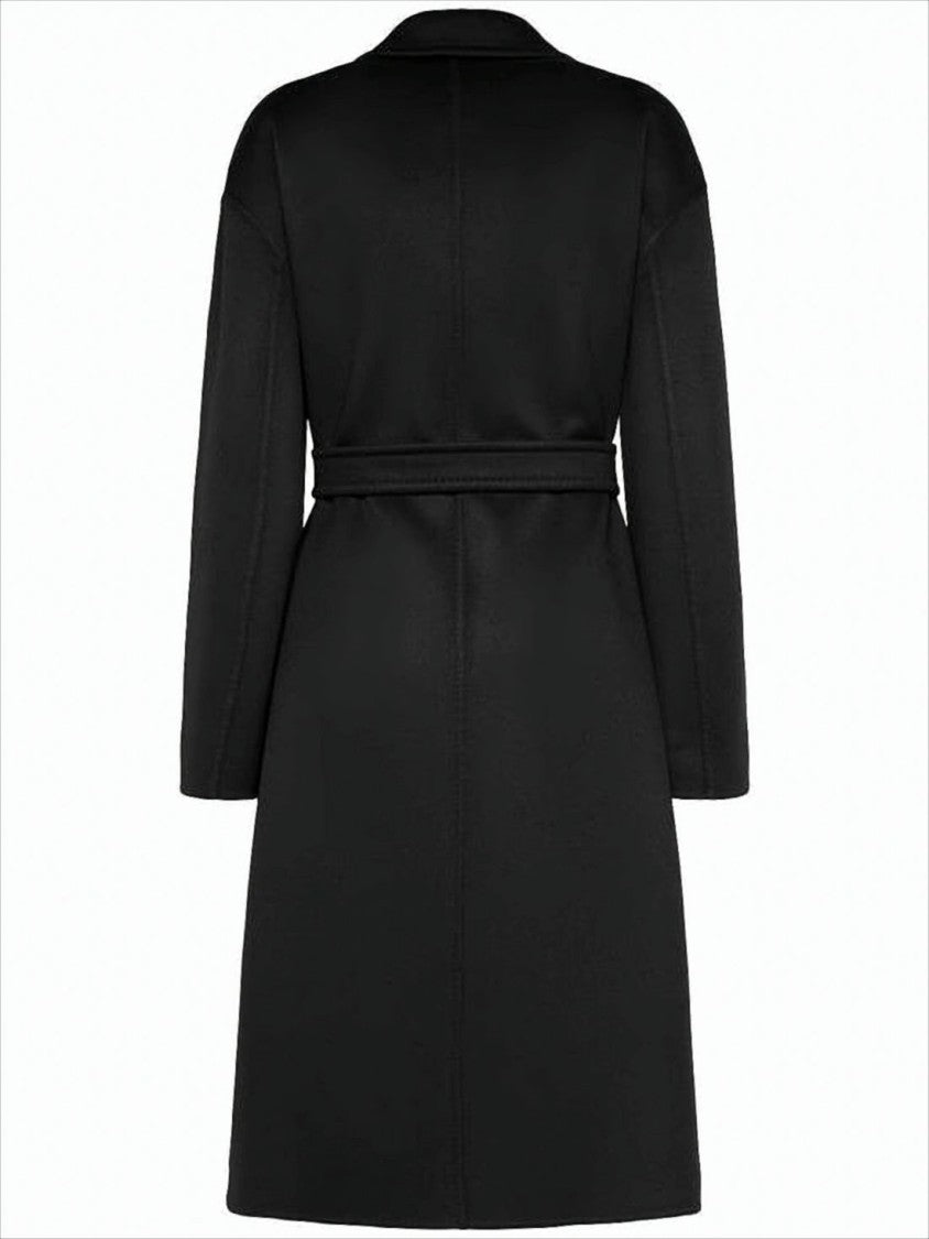 Max Mara Knee-Length Tailored Cashmere Coat With Notched Lapel